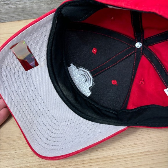 Ohio State Buckeyes Hat Cap Strap Back Red Big Logo Fan Favorite - Picture 7 of 11